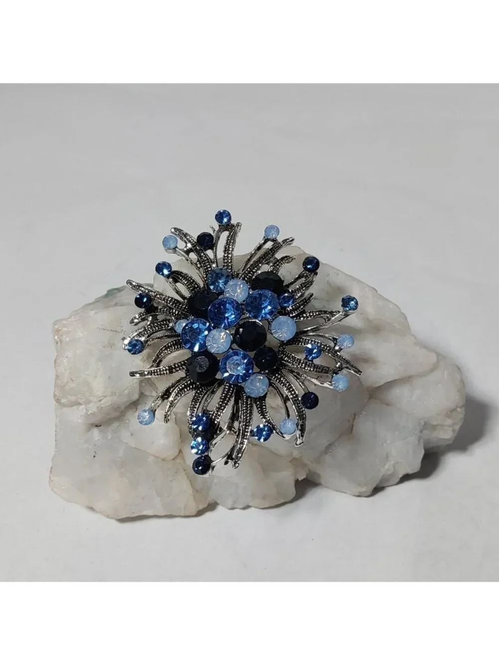 Stunning Blue And Silver Flower